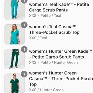 FIGS SCRUBS! Top XXS & Pants Petite XXS